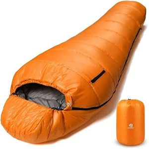 LOCHAS Mummy Sleeping Bag | 15-45   Extreme 3-4 Season Sleeping Bag For Adults Cold Weather  Warm And Washable, For Hiking Traveling & Outdoor Activities 32 -orange