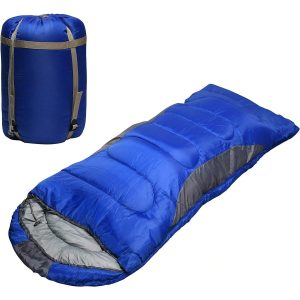 0 Degree Winter Sleeping Bags For Adults Camping (450GSM) - Temp Range (5F 32F) Portable Waterproof Compression Sack- Camping Sleeping Bags For Big And Tall In Env Hoodie: Backpacking Hiking 4 Season, ROYAL BLUE Royal Blue