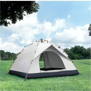 4-Person Automatic Pop-Up Tent with Fiberglass Poles, Waterproof Oxford Cloth Shelter for Hiking, Camping, Travel, Beach