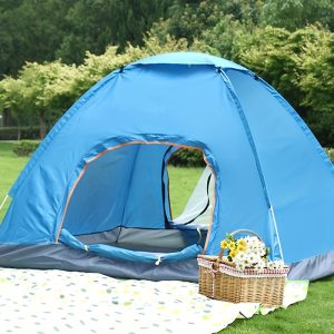 Beach Tent For 2-3 People, Camping Tent Portable Automatic 2 Door Tent For Family Camping Fishing Picnic