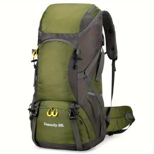 Take Adventure to the Next Level: Travel, Camping & Outdoor Sports with 50L Hiking Backpack Waterproof Rucksack.